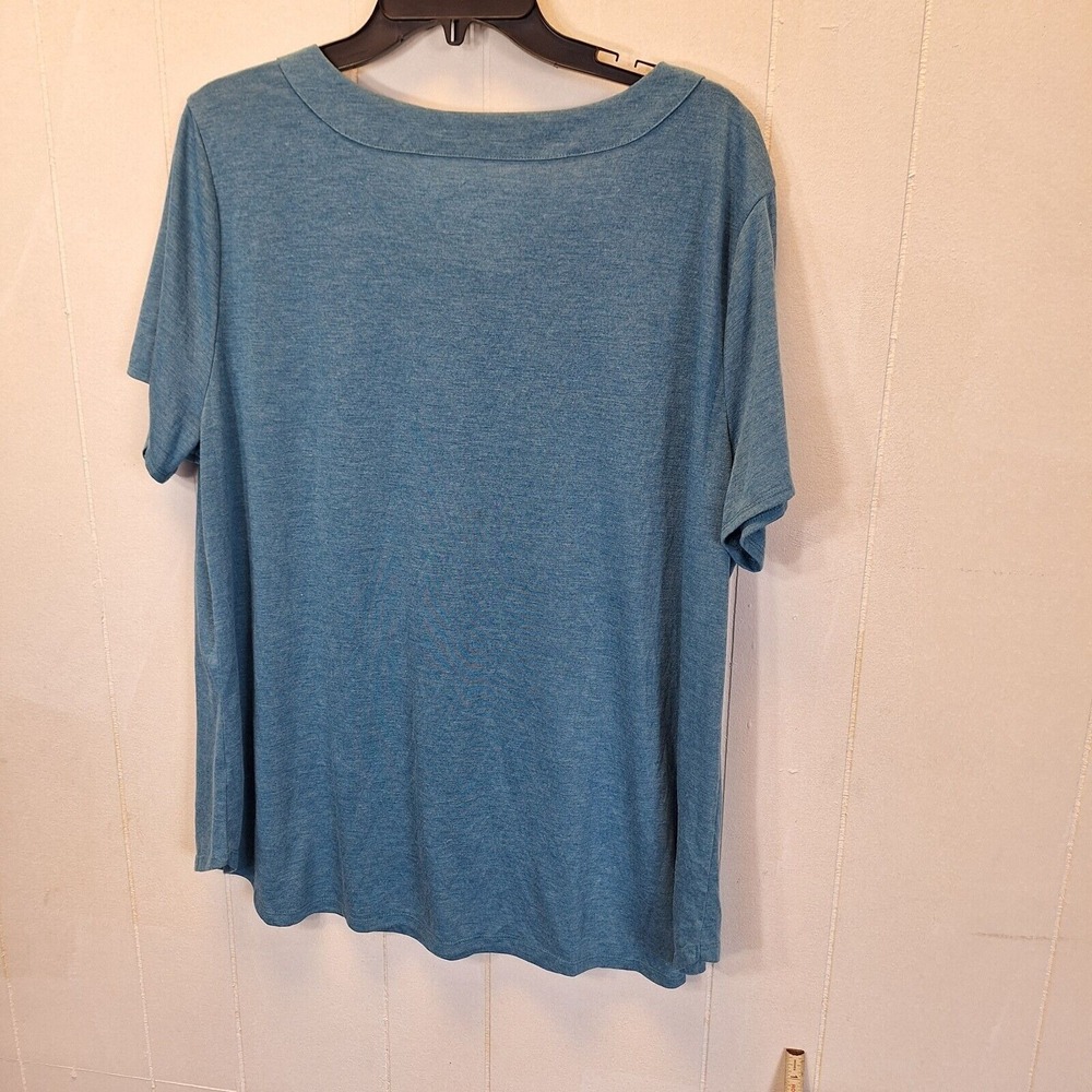 A.N.A  (A New Approach) Beaded Top - Size 2 X Teal‎ - Picture 3 of 7